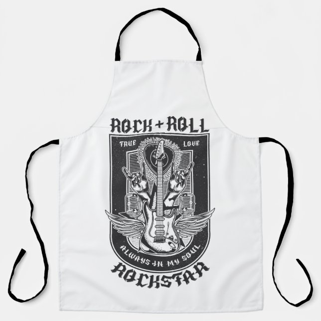 Guitar Rock design Apron (Front)