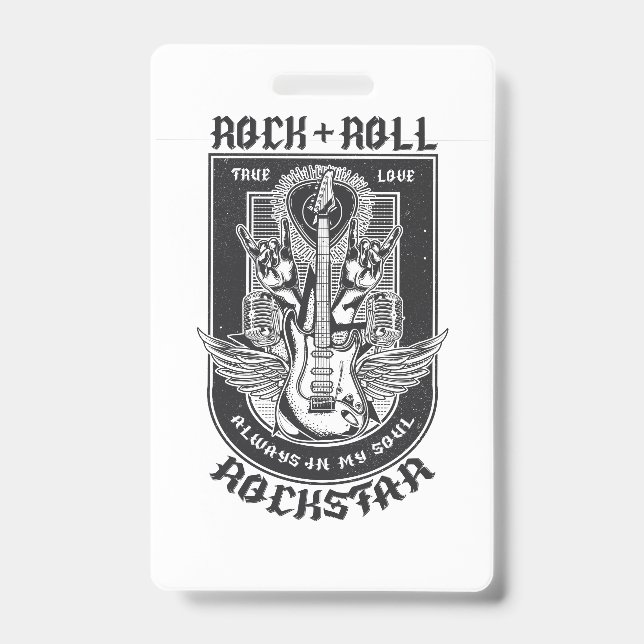 Guitar Rock design Badge (Front)