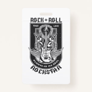 Guitar Rock design Badge