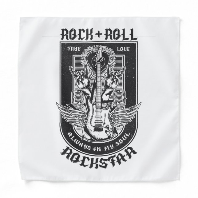 Guitar Rock design Bandana (Front)