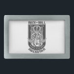Guitar Rock design Belt Buckle<br><div class="desc">black and white design for musicians and music lovers</div>