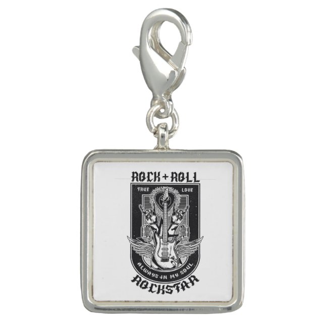 Guitar Rock design Charm (Front)