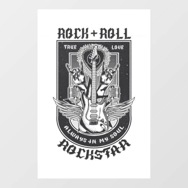 Guitar Rock design Floor Decals (Front)