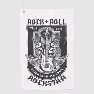 Guitar Rock design Golf Towel