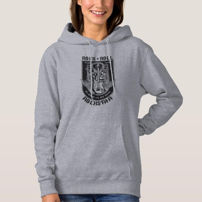 Guitar Rock design Hoodie (Front)