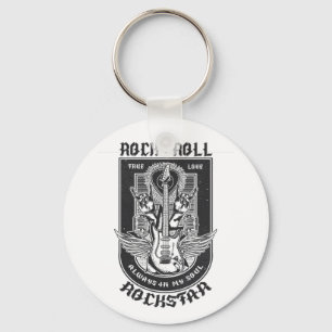 Guitar Rock design Keychain