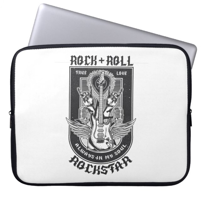 Guitar Rock design Laptop Sleeve (Front)