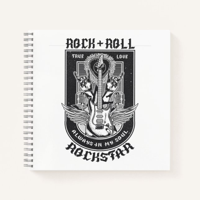 Guitar Rock design Notebook (Front)