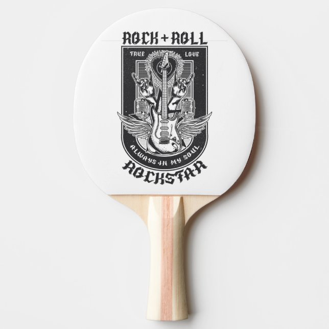 Guitar Rock design Ping Pong Paddle (Front)