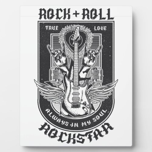 Guitar Rock design Plaque