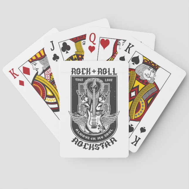 Guitar Rock design Poker Cards (Back)