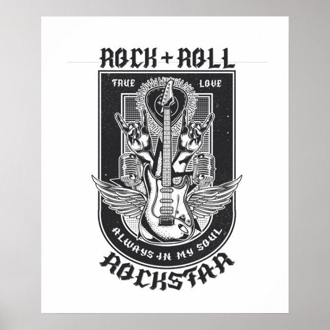 Guitar Rock design Poster