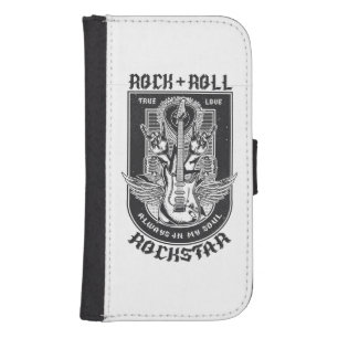 Guitar Rock design Galaxy S4 Wallet Case