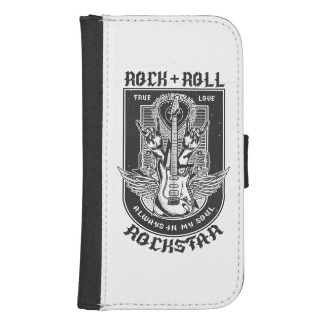Guitar Rock design Samsung Galaxy Wallet Case (Front)
