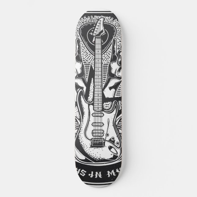 Guitar Rock design Skateboard (Front)