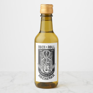 Guitar Rock design Wine Label