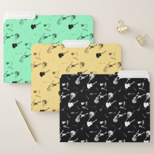 Guitar Rock Jazz Pattern File Folders