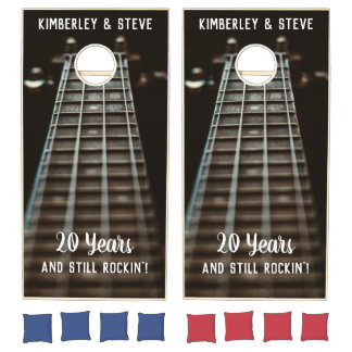 Guitar Rock Music Anniversary Birthday Cornhole Set