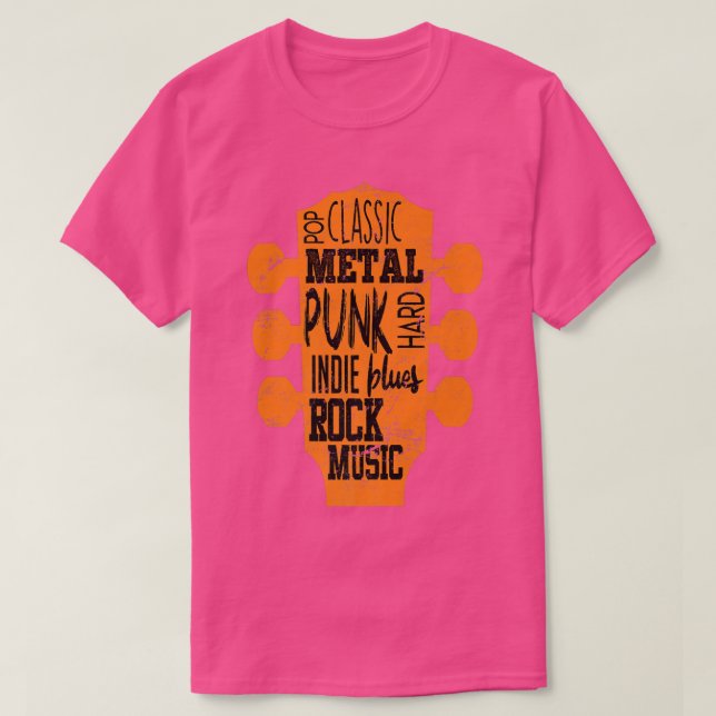 Guitar Rock Music Punk Rock Classic Rocker Guitari T-Shirt (Design Front)