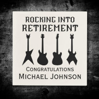 Guitar Rock 'n' Roll Retirement Party Paper Napkin