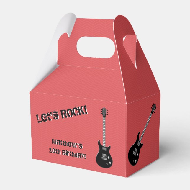 Guitar Rock Star Favor Boxes (Front Side)