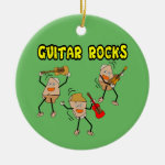 Guitar Rocks Ceramic Ornament