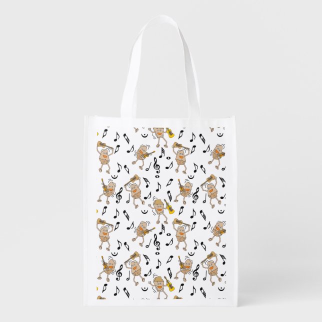 Guitar Rocks Grocery Bag (Front)