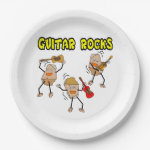 Guitar Rocks Paper Plate