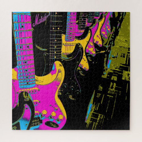 Guitar Row _ Musical Instruments   Jigsaw Puzzle