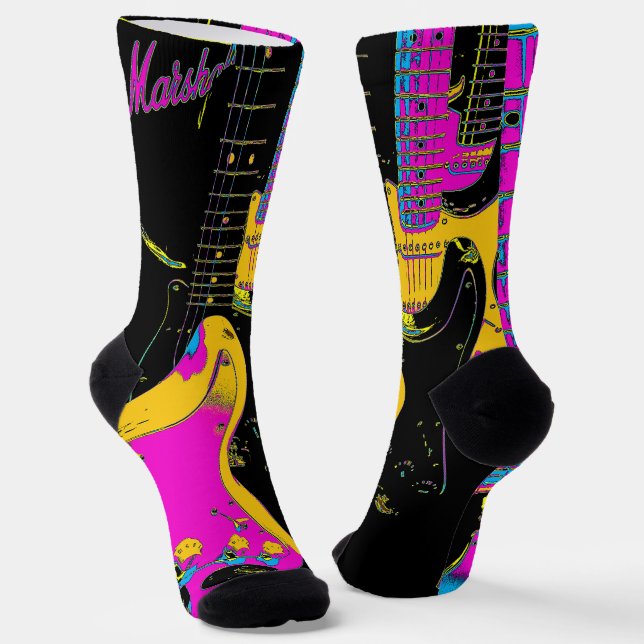 Guitar Row - Musical Instruments   Socks (Angled)