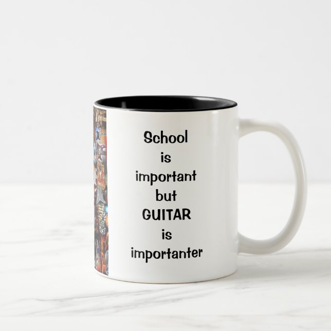 GUITAR School important Quit Work Play Guitar Mug (Right)