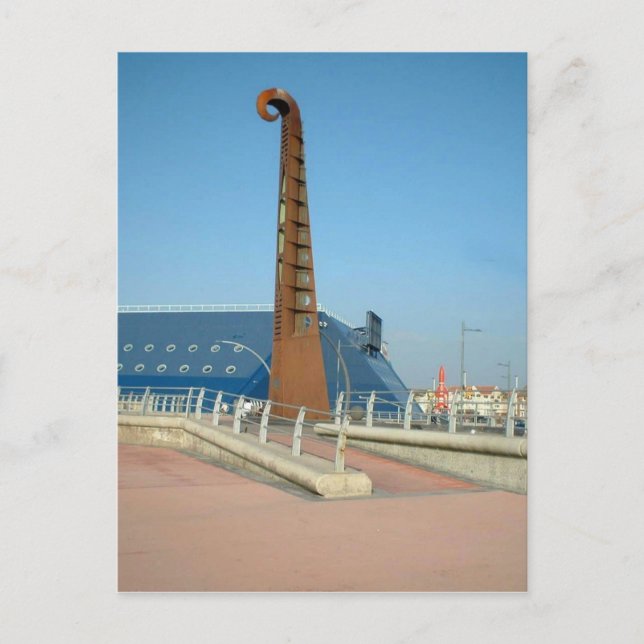 Guitar sculpture, Blackpool Postcard (Front)