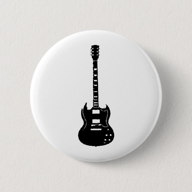 GUITAR SG MODEL PINBACK BUTTON (Front)