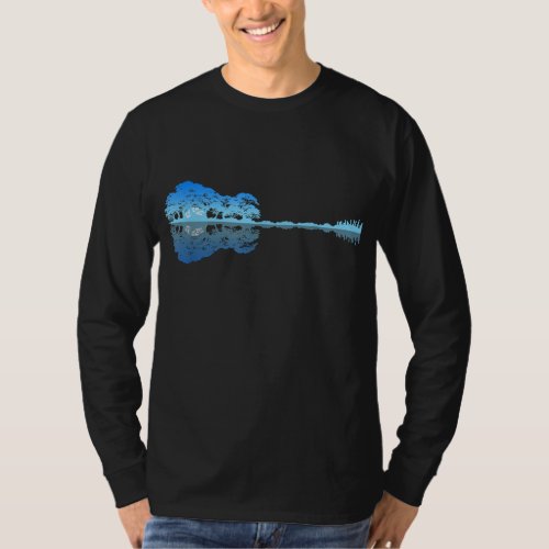 Guitar Shadow Lake Love Guitar Musician Guitarist  T_Shirt