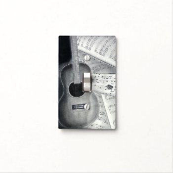 Guitar & Sheet Music Light Switch Cover by DrawingsbyKDM at Zazzle