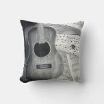Guitar &amp; Sheet Music Pillow at Zazzle