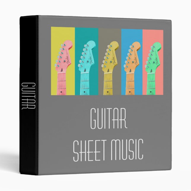 Guitar Sheet Music student folder portfolio (Front/Spine)