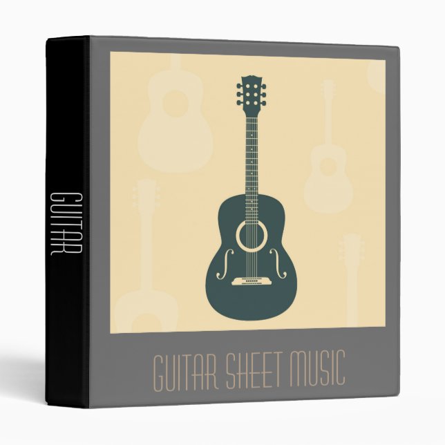 Guitar Sheet Music student folder portfolio (Front/Spine)