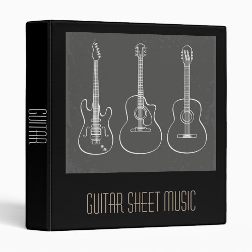 Guitar Sheet Music student folder portfolio