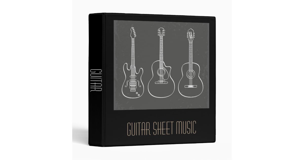Guitar Sheet Music Student Folder Portfolio Zazzle