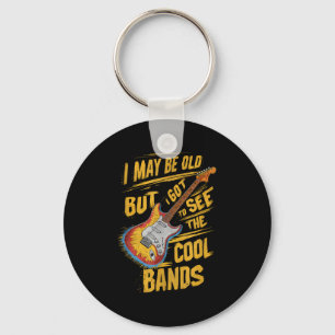 Guitar Shirt For Grandpa Funny Dad Guitar Birthday Keychain