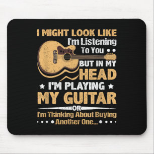 Guitar Shirt For Men - Funny Musician Guitar Graph Mouse Pad