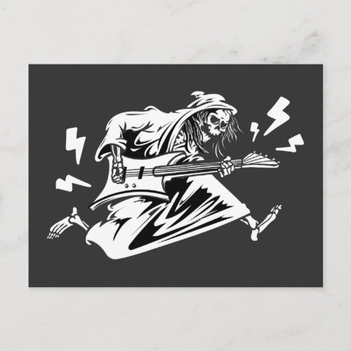 Guitar Shirt Guitar Player Skeleton Postcard