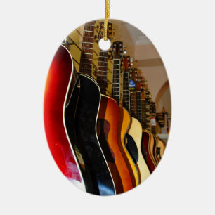 Guitar Shop Ceramic Ornament