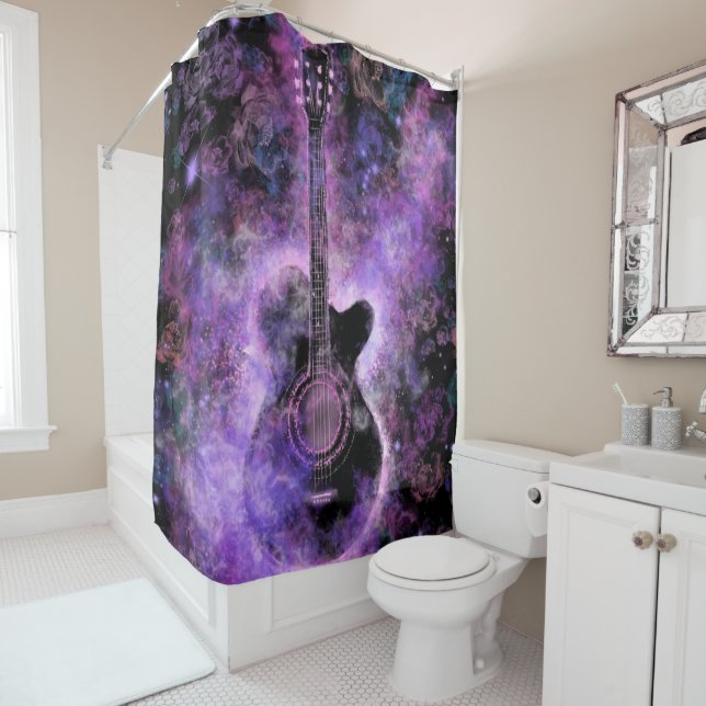 Guitar Shower Curtain (In Situ)