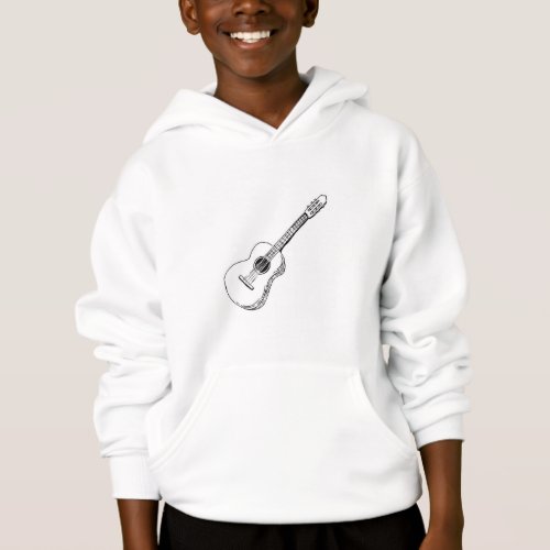 Guitar sketch design hoodie