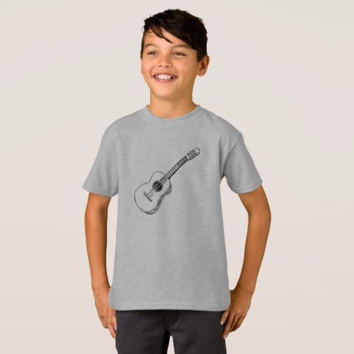 Guitar sketch design T_Shirt