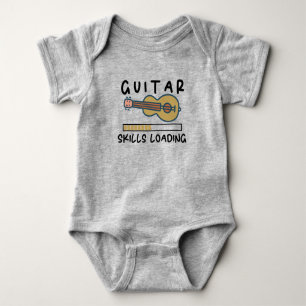 Guitar Skills Loading Musician Baby Funny Guitar Baby Bodysuit