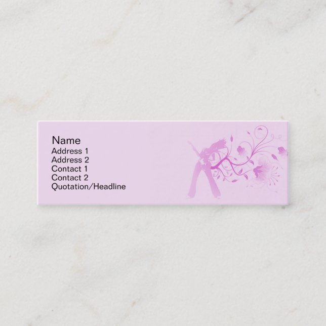 Guitar - Skinny Mini Business Card (Front)