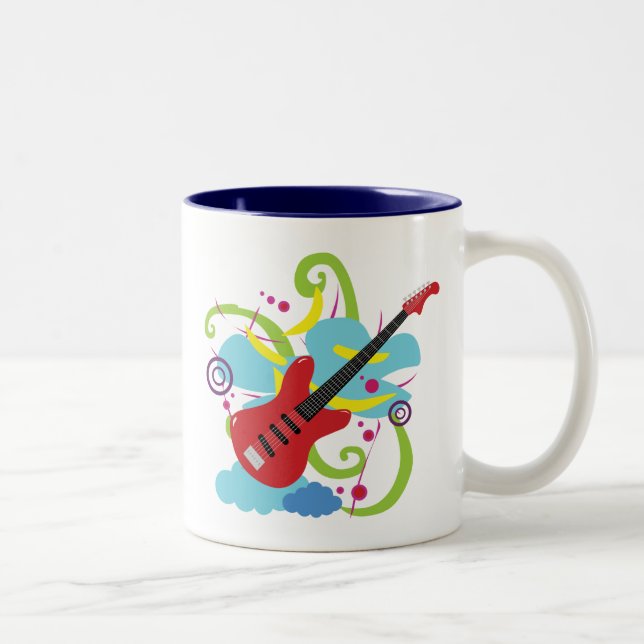 Guitar Solo Dream Two-Tone Coffee Mug (Right)